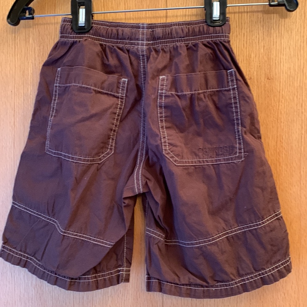 OshKosh B’Gosh boy’s size 6 cotton poplin pull on elastic waist cargo shorts EUC